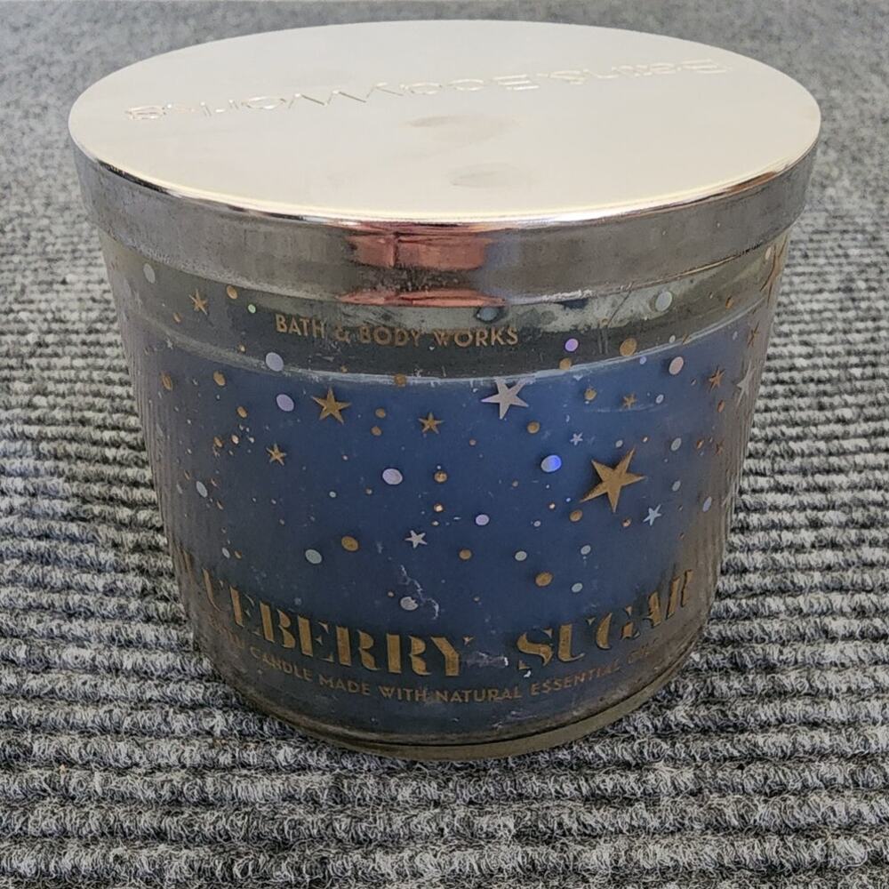 Bath and Body Works Blueberry Sugar Scented Candle 14.5 oz